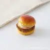 Juguete de comida realista de hamburguesa con tocino en 3D, accesorios creativos para manualidades DIY, piezas pequeñas y materiales de resina de pegamento cremoso