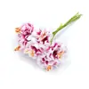 Flores Artificiales al por Mayor del Fabricante, Flores de Seda, Ramos de Crisantemos de Dos Colores, Arreglos Florales de Pie, Flores de Red de Seda, Materiales para Guirnaldas de Flores Trepadoras, Flores Falsas