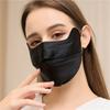 Mascarilla de protección solar de seda de doble capa, 100 % seda morera, transpirable, antiultravioleta, para verano.