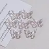 Beleza de Gelo Transfronteiriça 1.5 Furo Reto Borboleta Estéreo 16*20mm Pingente de Resina Corrente de Celular DIY Chaveiro Contas