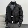 Jaqueta clássica de cor sólida transfronteiriça para homens, casaco estilo americano para primavera e outono, jaqueta solta com gola alta para atividades ao ar livre, top versátil casual