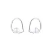 Pendientes de perlas de agua dulce irregulares para mujer, de plata de ley 925, sencillos, huecos, estilo retro francés, joyería de alta calidad.