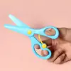Tijeras de Corte de Papel DIY Seguras para Niños al por Mayor, Tijeras de Plástico para Jardín de Infancia, Tijeras Elásticas Antiaplastamiento de Dibujos Animados para Estudiantes