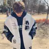 Atuendos de Pareja con un Toque de Lujo 2025 Nueva Tendencia Ins Súper Popular Casual Americano Chaqueta de Béisbol Corte Holgado Abrigo de Moda