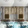 Novo Mural de Ameixeira Chinês Pintado à Mão Estilo Simples Flor e Pássaro Adesivos de Parede Sala de Estar Sofá Quarto Mesa de Cabeceira Parede de Fundo da TV Tecido
