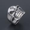 Domineering retro crânio crânio anel personalizado rock moda alívio da cabeça 1% crânio dedo anel SA888