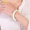 Pulsera de jade lantiano natural para niña, tira fina, redonda, de jade blanco, venta al por mayor