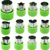 Molde de repujado en stock transfronterizo, juego de cortador de flores de acero inoxidable, utensilios de cocina para cortar verduras y frutas, molde de acero inoxidable para hornear