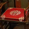 Almofada de Sofá Mogno Estilo Chinês Cadeira Banqueta Poltrona Madeira Maciça Cadeira Chapéu Oficial Esponja Látex Almofada de Cadeira de Jantar Almofada de Cadeira de Chá Verão