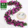 Rosa Artificial Flor Falsa Guirlanda Pendurada na Parede Enrolada em Tubos de Água de Ar Condicionado para Bloquear e Decorar Teto da Sala de Estar Plantas de Plástico