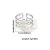 Anillos de Acero Inoxidable Geométricos Simples Estilo Europeo y Americano de Venta Caliente Transfronteriza, Joyería Versátil de Personalidad de Nicho de Lujo Ligero, Al por Mayor en Stock