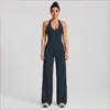 Conjunto de Chaleco de Yoga Cruzado con Cuello Halter y Escote en V con Copas Extraíbles, Chaleco Deportivo con Hermoso Diseño en la Espalda, Conjunto de Ropa Casual para Fitness y Yoga