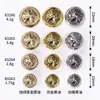 Borde Biselado Inglés Metal Mano Cosido Moda y Exquisito Lana Ropa Traje Abrigo Exterior Cortavientos Botones Botones
