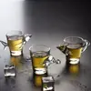 Taza creativa de moda para la mesa con forma de tortuga, personalidad, para jugo, bebida, copa de vino pequeña, mini 50 ml, taza pequeña de oso marrón