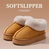 Pantuflas de Algodón Cálidas para Mujer Invierno 2026 Estilo Nuevo Talón Engrosado con Terciopelo Pantuflas de Algodón Cubiertas Uso Exterior Botas de Nieve para el Noreste Hombre
