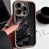 Funda para Teléfono Negro Dorado Loto Adecuada para Apple 15Promax Nueva Funda para Teléfono Iphone16Pro Premium 14Pro Cobertura Completa 17