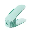 Almacenamiento Doméstico Zapatero de Doble Capa Soporte para Zapatos Plástico Integrado Simple Ahorrador de Espacio Económico Simple Zapatero