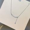 Nuevo collar con colgante de cadena de diamantes con personalidad y temperamento de diseñador de moda de nicho recomendado en Corea