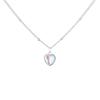 Collar de amor con piedra lunar colorida para mujer, estilo francés, femenino, simple, estilo frío, dulce, degradado, cadena de clavícula en forma de corazón, a la moda.