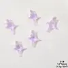 Hielo luminoso a través de cuatro adornos de manicura de nebulosa mans cielo estrellado morado brillante nubes estrellas usar material DIY