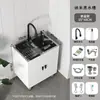 Gabinete de fregadero de acero inoxidable para cocina, fregadero integrado, gabinete de fregadero simple para el hogar, gabinete de fregadero de un o dos tazones