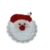 Posavasos de Papá Noel Hecho a Mano para Navidad Crochet de Hilo Regalo Creativo Regalo Navideño Mantel para Mesa del Hogar Base para Tazón