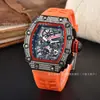 Reloj Richard con Forma de Barril Incrustado de Diamantes Luminoso Multifuncional para Hombre y Mujer Pantalla de Cuarzo Venta al por Mayor