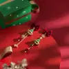Pendientes de árbol de Navidad con nieve pendientes de copo de nieve dulces y lindos Navidad 2025 Año Nuevo pendientes rojos otoño e invierno para regalar a novias
