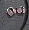 Brincos de Personalidade Europeus e Americanos Transfronteiriços Nova Moda Inlaid com Pedras Preciosas Duplas para Mulheres Material de Liga Metálica Banhado a Prata 925 Agulha Ornamentos de Orelha