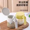 Botella de Vidrio para Condimentos Doméstica con Cuchara Salero de Cocina Frasco Sellado Caja de Almacenamiento Combinada para Condimentos MSG a Prueba de Humedad