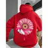 Sudadera con capucha transfronteriza Exportación Moda masculina Patrón de flores grandes Deseo Amazon Temu Uno