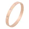 Pulseras de Acero Inoxidable Transfronterizas Europeas y Americanas con Diamantes para Hombres y Mujeres, de Moda en Stock Color Acero Oro Rosa Negro Titanio Acero Joyería al por Mayor