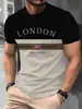26 Comercio Exterior Transfronterizo Casual para Hombre Cuello Redondo Manga Corta Impresión Digital 3D Corte Delgado Cómodo Suéter Diario Camiseta para Hombre