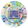 50 Pegatinas Originales de Sello de Fecha, Materiales para Diario de Calendario, Pegatinas Decorativas Guka Artísticas Dibujadas a Mano Estilo Fresco
