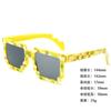 Óculos de Sol Mosaico Comércio Exterior Transfronteiriço Pixel Cool Bidimensional Óculos de Sol Quadrados Brancos Anti-UV400