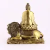 Estatuilla de latón Tai Yi Zhenren al por mayor del fabricante, estatua de león de nueve cabezas del Gran Emperador Qinghua, decoración de entrada del hogar