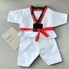 Conjunto de Bonecas de Fantasia Taekwondo Roupas Boneca Roupas de Fantasia para Boneca Acessórios para Boneca Roupas Boneca Roupas de Taekwondo para Boneca