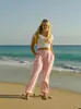 Calça Esportiva Casual "Puff" para Comércio Exterior da Europa e dos Estados Unidos em Rosa calça esportiva puff rosa