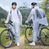 Capa de chuva para bicicleta elétrica, capa de chuva para veículo elétrico, capa de chuva espessa para chuva forte, poncho de chuva integrado de corpo inteiro para ciclismo