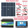 Paquete solar 50W combinación inversor controlador panel solar 12V a 220V110V carga y descarga inteligente