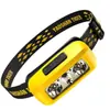 Lanterna de Cabeça Forte para Travessia de Fronteira Mini LED para Pesca Noturna ao Ar Livre Lanterna Portátil Montada na Cabeça Lanterna de Cabeça Recarregável com Sensor