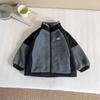 Nausicaä do Vale do Vento 2025 Inverno Nova Roupa Infantil Estilo Coreano e Japonês Jaqueta Grossa Quente Color-Blocking para Meninos Top Estiloso