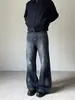 Jeans de pierna recta para hombre, estilo vintage lavado, transfronterizos europeos y americanos, corte Cleanfit con ligero acampanado