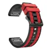Vento Claro Adequado para Garmin fenix8 7X Pro 22MM/26MM Textura Tecida Pulseira de Relógio de Silicone Bicolor