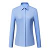 Camisa social masculina e feminina, camisa social feminina de manga curta, primavera e verão, camisa branca de três camadas, roupa formal de negócios de alta qualidade, atacado de fábrica