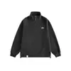 Sudadera Retro Americana con Cuello Alto y Media Cremallera para Hombre Estilo Coreano Moderna Color Sólido Versátil Holgada