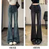 Jeans de Cintura Alta Micro-acampanados para Mujer Otoño 2025 Tendencia Nuevo Retro Ajustados Pantalones de Herradura