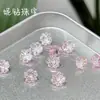 Flores de cerejeira transparentes de verão cortadas, luxo leve, de alta qualidade, brincos elegantes com diamantes nus únicos e requintados, acessórios de orelha requintados