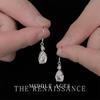 Pendientes vintage de circonita con forma de gota, estilo antiguo medio, ligeros, elegantes, de lujo, estilo cena, joyería avanzada para las orejas.