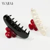 Nuevo Pasador de Acetato Wjia con Diseño de Flor de Ciruelo y Pedrería, Sencillo y Elegante, para Peinados Recogidos de Mujer, Pinza de Tiburón Accesorio para el Cabello